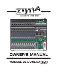 YORKVILLE VGM14 Owner`s manual