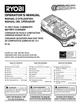 Ryobi P118 Operator`s manual