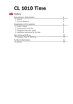 BURY CL 1010 Operating instructions