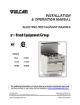 Vulcan-Hart EV60 Series Specifications