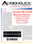 Yamaha RX-V2700 Receiver Review 7.1 Network A/V