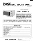 Sharp R-308CW Service manual