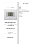 ClimateMaster ATA11U03 Operating instructions