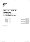 Daikin RXS24LVJU Installation manual