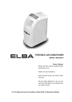 Elba EWS-9001C Owner`s manual