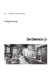 DeDietrich Fridge-freezer Troubleshooting guide