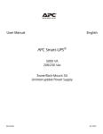 APC 208 VAC User manual