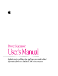 Apple Power Macintosh 132 Series User`s manual