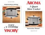 Aroma ASC-615S Instruction manual