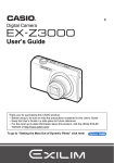 Casio EX-Z3000 User`s guide