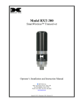 Detcon SmartWireless RXT-300 Instruction manual