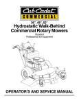 Cub Cadet 17HP Kawasaki Service manual