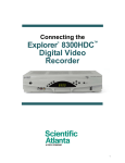 User Guide - Connecting the Explorer 8300HDC Digital Video