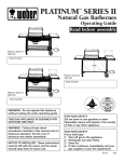 Weber PLATINUM SERIES 2 3400 NG Owner`s manual