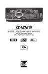Dual XDM7615 User`s manual