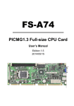 Commell FS-A74 User`s manual