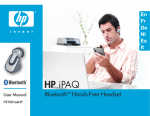 Belkin F8T061-HP - Bluetooth Hands-Free - Headset User manual