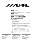Alpine MRV-T407 Owner`s manual