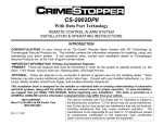 CrimeStopper CS-2002DPII Operating instructions