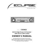 Eclipse CD3421 Owner`s manual