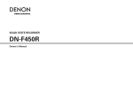 Denon DN-F450R Owner`s manual