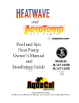 Aquacal H/AT100R Owner`s manual