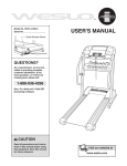 Weslo 445i Treadmill User`s manual