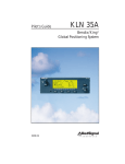 KLN 35A Pilot`s Guide