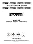 Blodgett KLT-12G Operating instructions