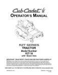 Cub Cadet RT 45 Operator`s manual