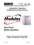 Aerco Modulex 606 Technical data