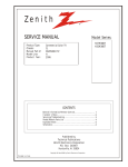 Zenith H32H38DT Service manual