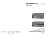 Extron electronics RGB 202 VTG User`s guide