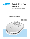 Samsung MCD-MP67 Instruction manual