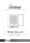 Vinotemp VT60 Operating instructions