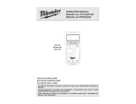 Milwaukee 2217-20 Operator`s manual