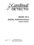 Detecto PS-4 Owner`s manual