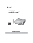 Eiki EIP-1600T Owner`s manual