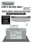 Charmglow CHEF'S ISLAND GRILL Owner`s manual