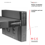 MGE UPS Systems 2200C User manual