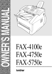 Brother FAX-5750e Owner`s manual