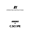 C-SCOPE R1 Operating instructions