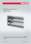 Miele Steam Oven Operating instructions