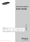 Samsung DVDV9700 Instruction manual