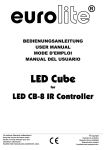 EuroLite LED Cube for LED CB-8 IR Controller User manual
