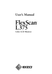 Eizo L375 User`s manual