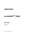 Crestron SW-VOTE Specifications