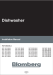 Blomberg Dishwasher Installation manual
