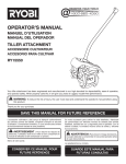 Ryobi RY15550 Operator`s manual