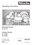 Miele ADVANTA G 2180 Operating instructions